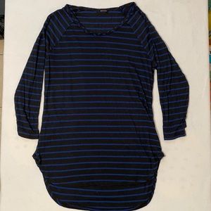 LA Made Blue and Black Striped Top